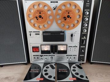 2 X SONY BANDRECORDER METAL REEL R-7MB  JAREN 70 ONGEBRUIKT beschikbaar voor biedingen