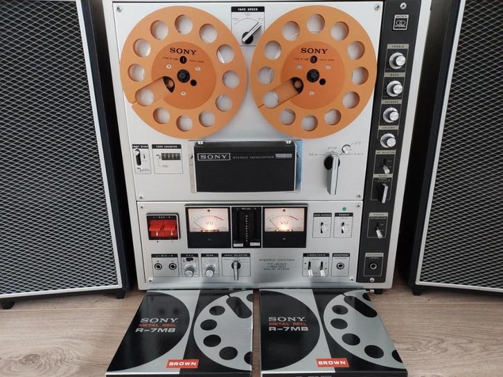 2 X SONY BANDRECORDER METAL REEL R-7MB  JAREN 70 ONGEBRUIKT, Audio, Tv en Foto, Bandrecorders, Onderdeel, Met banden, Ophalen of Verzenden