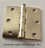 AXA scharnier vermessingd 76x76mm, -, AXA, -, Nieuw