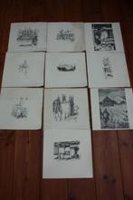 Set van 10 Anton Pieck etsen gravures, Ophalen of Verzenden