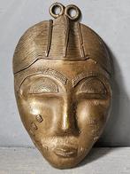 Bronzen masker Afrikaans, Antiek en Kunst, Ophalen of Verzenden, Brons