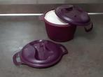 Tupperware rijstkoker paars + reserve deksel, Huis en Inrichting, Keuken | Tupperware, Ophalen of Verzenden, Gebruikt, Paars, Schaal