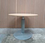 8 stuks ronde tafel hout metaal trompetvoet vergadertafels, Ophalen of Verzenden
