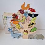 Tender leaf stapelpuzzel houten dieren, 2 tot 4 jaar, 10 tot 50 stukjes, Ophalen of Verzenden, Zo goed als nieuw
