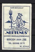 2798 Bergen aan Zee cafe rest NEPTUNUS, Verzamelen, Suikerzakjes, Ophalen of Verzenden, Nederland