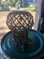 Bruine Macrame Lamp/Kandelaar, nieuwe, diameter-30cm, H36cm, Ophalen of Verzenden, Nieuw, Hout, 25 tot 50 cm
