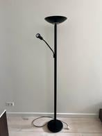 Zwarte retro vloerlamp met leeslamp - 180cm, Ophalen, Gebruikt, Metaal, 150 tot 200 cm