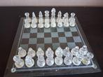 Te koop dit mooie glazen schaakspel zo goed als nieuw., Hobby en Vrije tijd, Een of twee spelers, Ophalen of Verzenden, Zo goed als nieuw