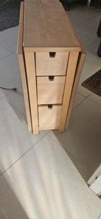 Ikea norden beuken klaptafel eettafel bureau, Ophalen, Gebruikt, Rechthoekig, 50 tot 100 cm