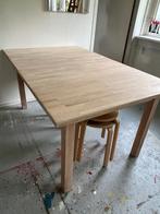 IKEA beukenhouten uitschuifbare tafel, Huis en Inrichting, Tafels | Eettafels, Ophalen, Gebruikt, 50 tot 100 cm, Vijf personen of meer