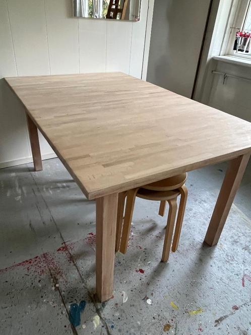 IKEA beukenhouten uitschuifbare tafel, Huis en Inrichting, Tafels | Eettafels, Gebruikt, 50 tot 100 cm, 150 tot 200 cm, Vijf personen of meer