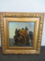 Oer 10936 klein schilderijtje "Paard met manden en huisraad", Ophalen