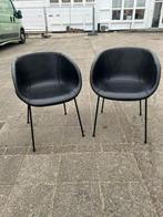 Zuiver - Feston eetkamerstoel - leer zwart, Huis en Inrichting, Stoelen, Ophalen, Gebruikt, Twee, Zwart