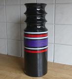 Ars Munda vintage vaas zwart paars rood West-Germany, Huis en Inrichting, Woonaccessoires | Vazen, Minder dan 50 cm, Gebruikt