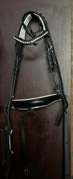 Hoodstel maat pony wit onderlegd en lakneusriem, Dieren en Toebehoren, Paarden en Pony's | Hoofdstellen en Tuigage, Ophalen of Verzenden