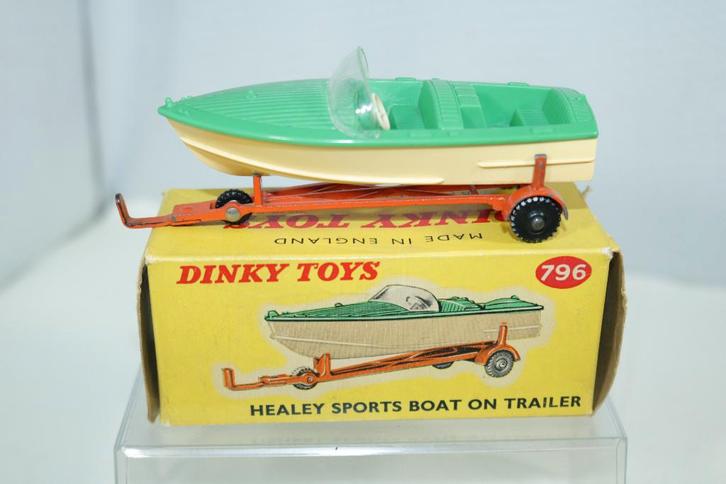 Dinky Toys 1:43 Healey Sports Boat in box geheel origineel, Hobby en Vrije tijd, Modelauto's | 1:43, Gebruikt, Auto, Dinky Toys
