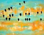 vogels op draad, Ophalen, 50 tot 75 cm, Nieuw, Print