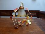 Vintage metalen Franse hanglamp, Antiek en Kunst, Antiek | Lampen, Ophalen of Verzenden