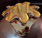 Vintage glazen zakdoek vaas, Ophalen of Verzenden