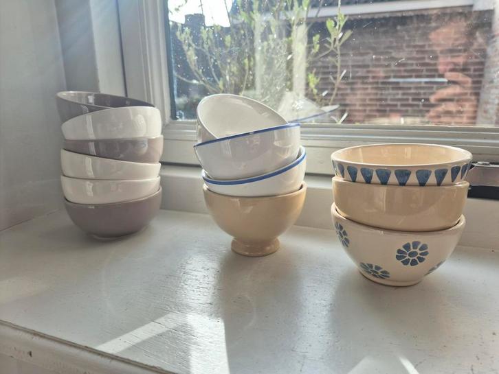 13 Kleine Schaaltjes - Bruiloft, Huis en Inrichting, Woonaccessoires | Schalen en Manden, Gebruikt, Schaal, Rond, Porselein of Keramiek