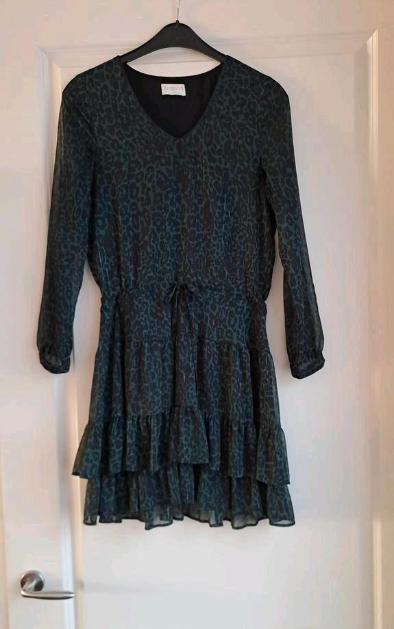 Freebird jurk - XS - Leuke print!, Kleding | Dames, Jurken, Zo goed als nieuw, Maat 34 (XS) of kleiner, Groen, Boven de knie, Ophalen of Verzenden
