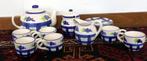 Thee servies / koffie servies / blauw met druif motief zgan, Compleet servies, Ophalen of Verzenden, Zo goed als nieuw