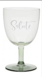 RIVIERA MAISON wijnglazen 'SALUTE' groene voet 4 stuks NIEUW, Huis en Inrichting, Keuken | Servies, Ophalen, Glas of Glazen, Nieuw