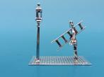 Zilveren miniatuur lantaarnaansteker                    Z248, Antiek en Kunst, Ophalen of Verzenden, Zilver