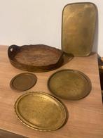 Antieke Schalen - Hout & Messing - samen 35 euro, Ophalen of Verzenden
