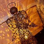 Ijzeren Engel met LED Verlichting - Roestkleur, Ophalen of Verzenden