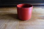 bloempot - glanzend rood aardewerk, Rond, Binnen, Ophalen of Verzenden, Zo goed als nieuw