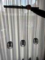 Zwarte hanglamp met 3 lampen, Ophalen, Zo goed als nieuw, Metaal, 75 cm of meer