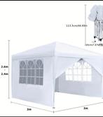 Partytent 3x3m nieuw opvouwbaar, Tuin en Terras, Partytenten, Opvouwbaar, Partytent, Minder dan 4 meter, Nieuw
