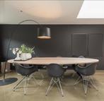 6 Vitra designstoelen, Grote ovale eettafel, Design booglamp, Huis en Inrichting, Ophalen, Zo goed als nieuw, Design, 4 tot 6 stoelen