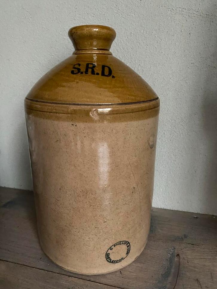 Antieke SRD Stenen Kruik oorlog gestempeld, Antiek en Kunst, Antiek | Keramiek en Aardewerk, Ophalen of Verzenden