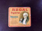 sigarenblik Regal Tweenies de Luxe Mignot & De block blauw1, Ophalen, Gebruikt, Overige, Overige merken