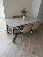 Mermer eettafel + middentafel – als set!, Ophalen, 50 tot 100 cm, Zo goed als nieuw, 150 tot 200 cm