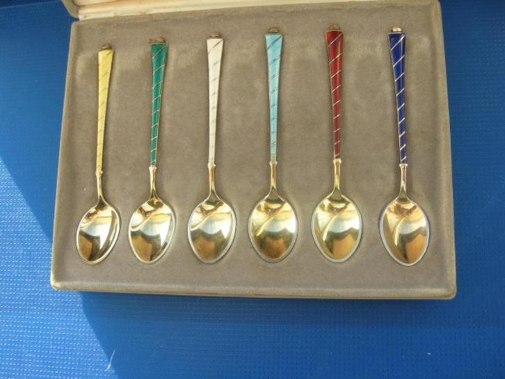 Zilveren ELA Denmark set in origineel doosje, Antiek en Kunst, Antiek | Goud en Zilver, Goud, Zilver, Verzenden