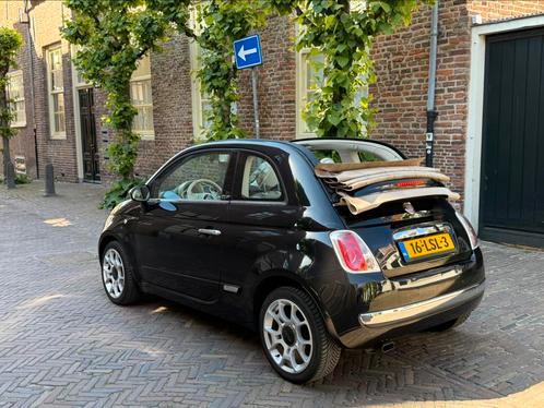 Fiat 500 Cabrio AUTOMAAT | Zwart | Airco | APK t/m mei 2026!, Auto's, Fiat, Particulier, Benzine, B, Hatchback, Handgeschakeld