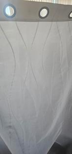 Witte gordijn met relief 4st, Ophalen, Gebruikt, Folie
