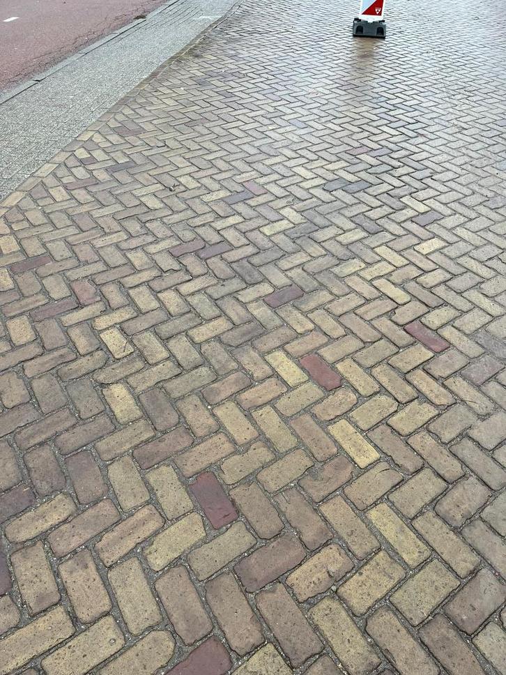 gebruikt gebakken klinker keien brons genuanceerd, Tuin en Terras, Tegels en Klinkers, Gebruikt, Klinkers, Ophalen of Verzenden