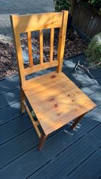 3 grenen stoelen, Huis en Inrichting, Tafels | Eettafels, Ophalen, Gebruikt, 100 tot 150 cm, 50 tot 100 cm