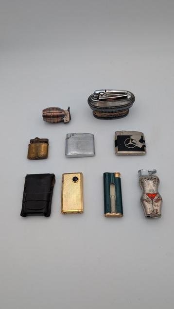 Unieke verzameling van 8 vintage aanstekers – deels werkend, beschikbaar voor biedingen