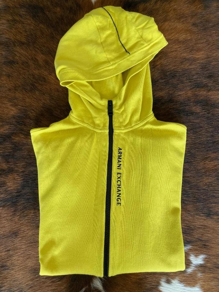 hoodie - trui - geel - Armani Exchange - S - NIEUW, Kleding | Heren, Truien en Vesten, Zo goed als nieuw, Geel, Ophalen of Verzenden