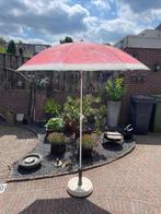 Parasol met knikstand diameter 1,5m incl voet en hoes, Ophalen, Kantelbaar, Zo goed als nieuw, 1 tot 2 meter