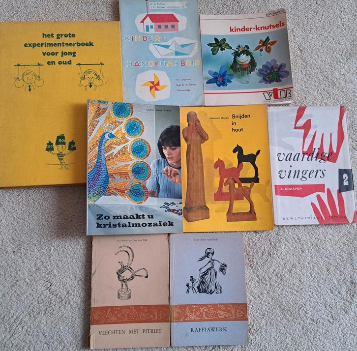 Verzameling 8 Knutselboeken houtsnijden pitriet experimenten, Boeken, Hobby en Vrije tijd, Zo goed als nieuw, Overige onderwerpen