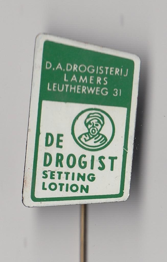 Drogist DA Lamers speldje, Verzamelen, Speldjes, Pins en Buttons, Gebruikt, Speldje of Pin, Overige onderwerpen, Ophalen of Verzenden