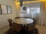 Ronde eettafel met zes stoelen, Huis en Inrichting, Tafels | Eettafels, Gebruikt, Ophalen of Verzenden, Vijf personen of meer