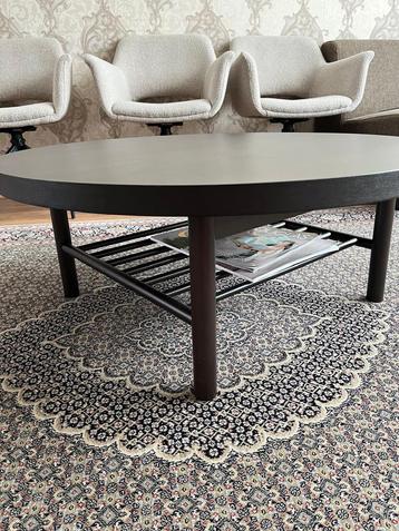Luxe design ronde houten salontafel zo goed als Nieuw!