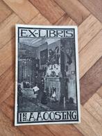 Ex libris A. A. Oosting, ca 1920, Antiek en Kunst, Kunst | Etsen en Gravures, Ophalen of Verzenden